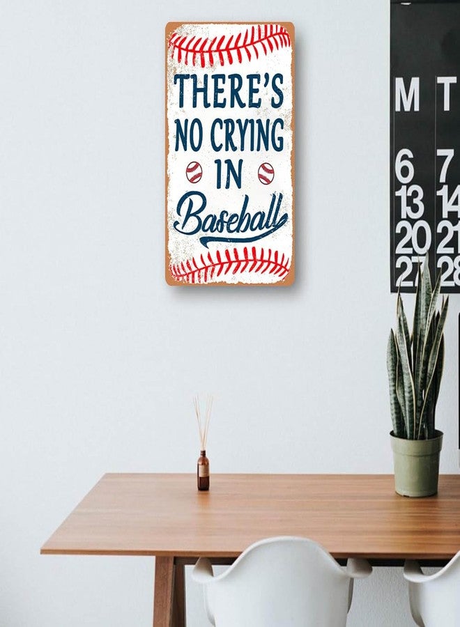 Ykfss Baseball Tin Sign Vintage Baseball Wall Decor Baseball Sports Metal Signs There Is No Crying In Baseball Sign Baseball Encouragement Sign Baseball Poster Gifts For Boys Room Bedroom Decorative Signage - Image 5